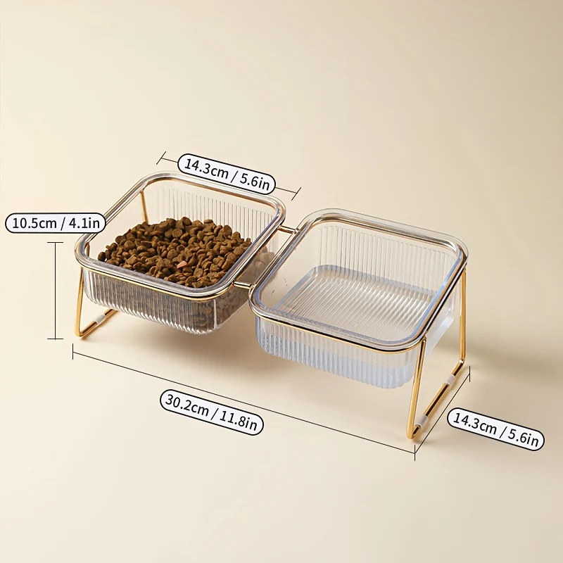 Happy Tails Transparent Pet Feeder Bowl - Image 3