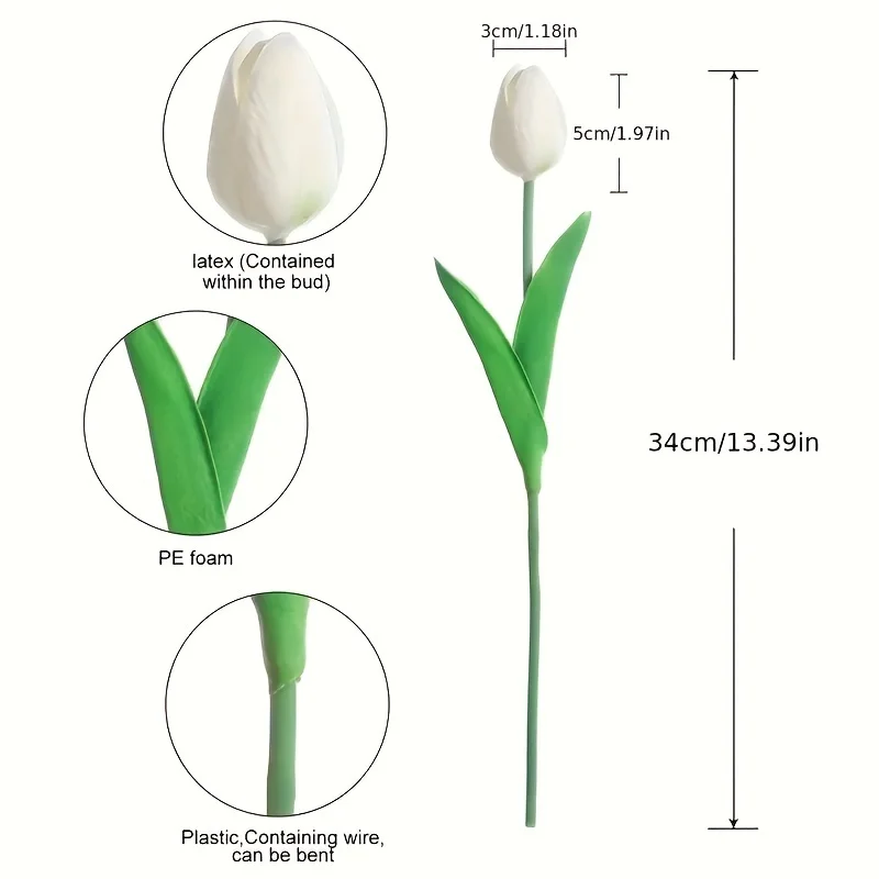 Hearthside Faux Tulips 10 Pcs - Image 3