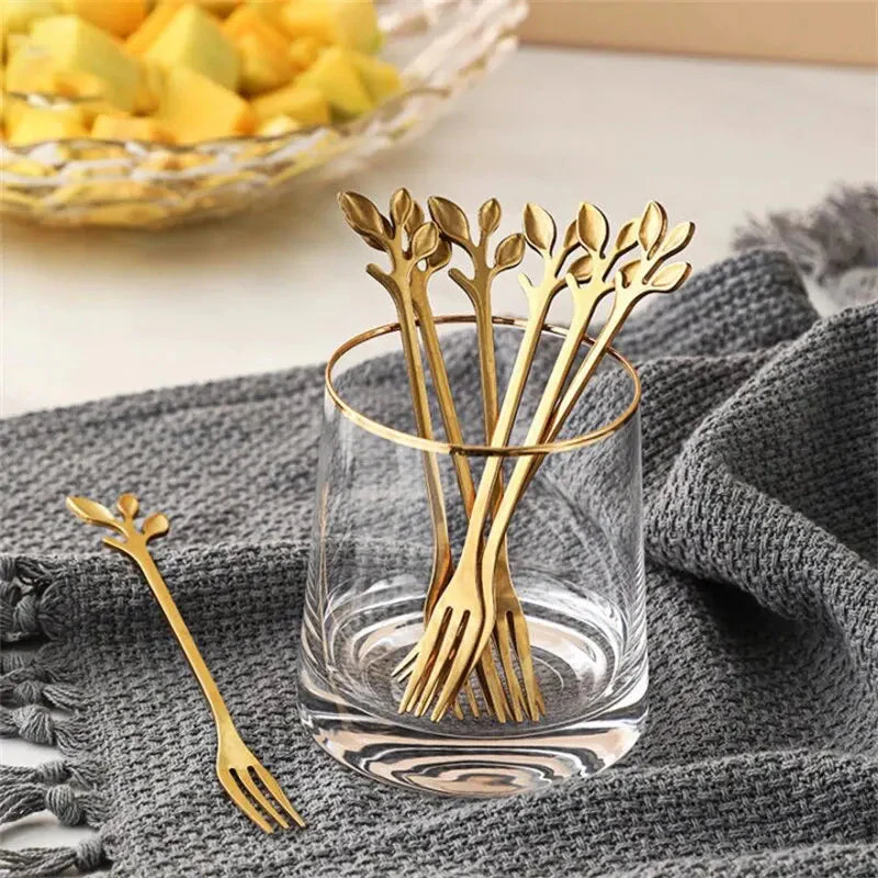 Hearthside Forest Leaves Dessert Forks - Image 2
