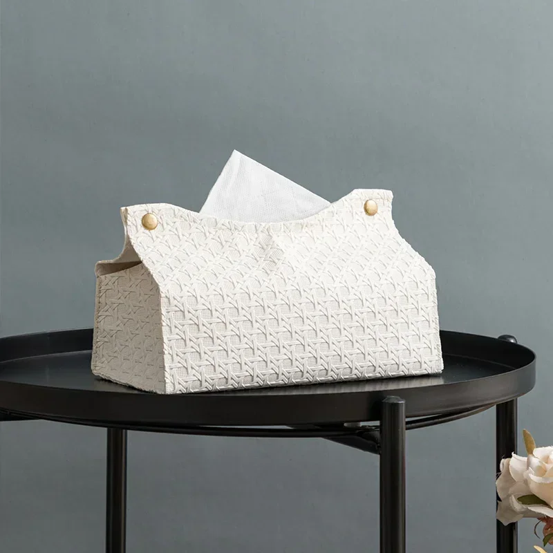 Hearthside Rattan Weave Tissue Box Cover - Image 2
