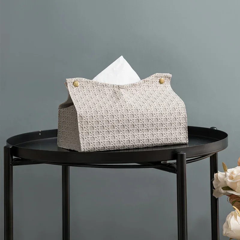 Hearthside Rattan Weave Tissue Box Cover - Image 3