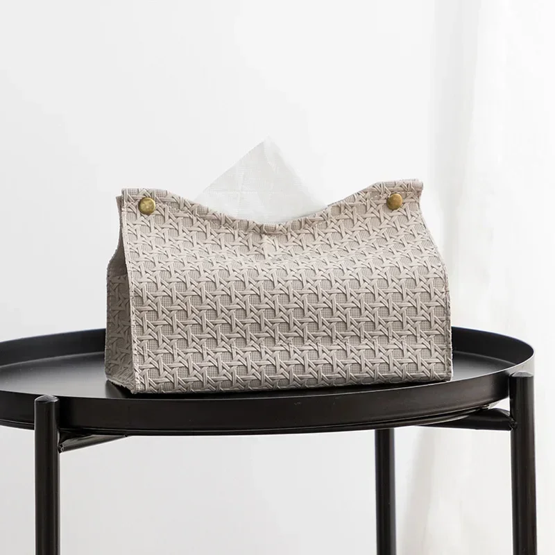 Hearthside Rattan Weave Tissue Box Cover - Image 4