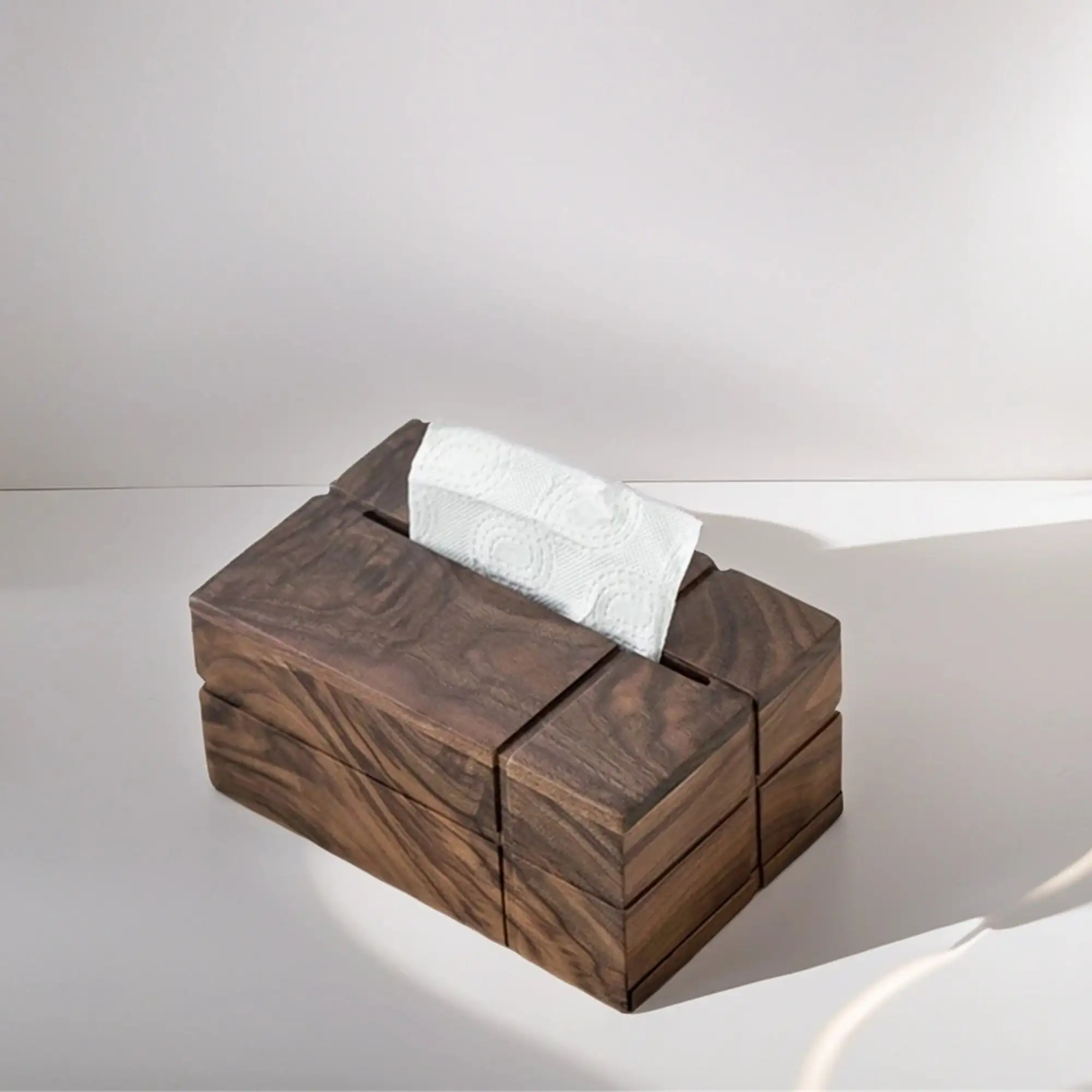Hearthside Walnut Tissue Box