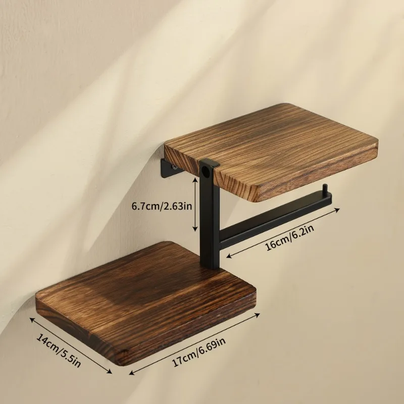 Heritage Wooden Toilet Paper Holder - Image 2