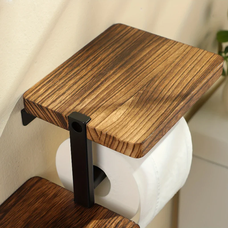 Heritage Wooden Toilet Paper Holder - Image 3