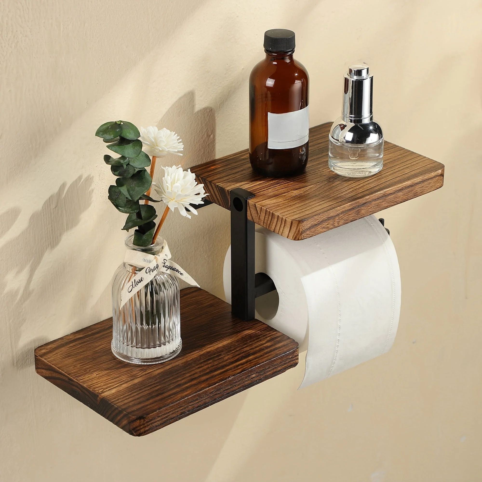 Heritage Wooden Toilet Paper Holder - Image 6