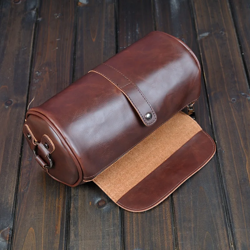 Men's Vintage Barrel Shoulder Bag - Image 10