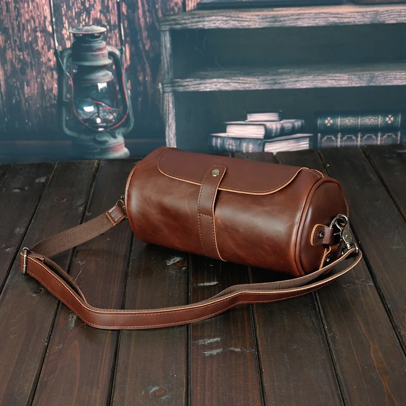 Men's Vintage Barrel Shoulder Bag - Image 2