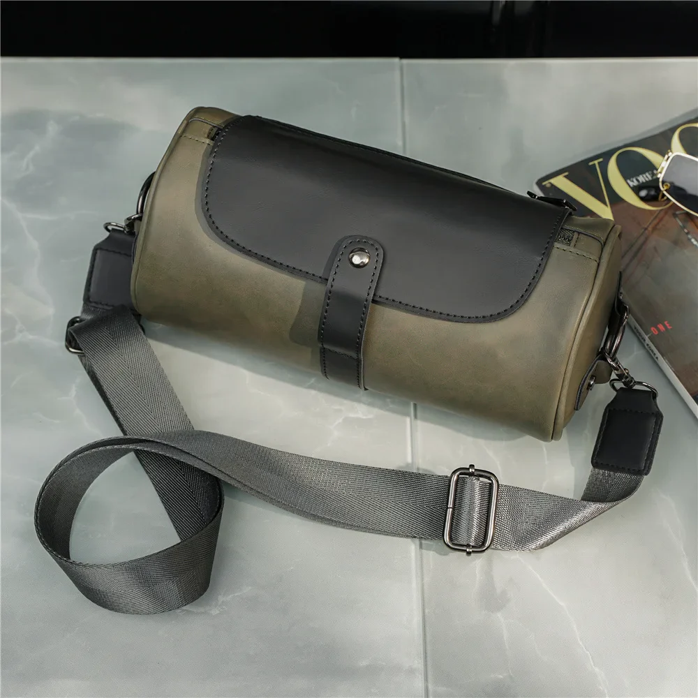 Men's Vintage Barrel Shoulder Bag - Image 4
