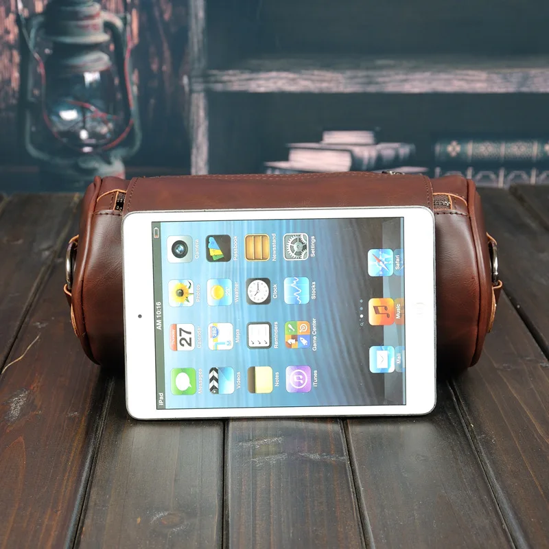 Men's Vintage Barrel Shoulder Bag - Image 6