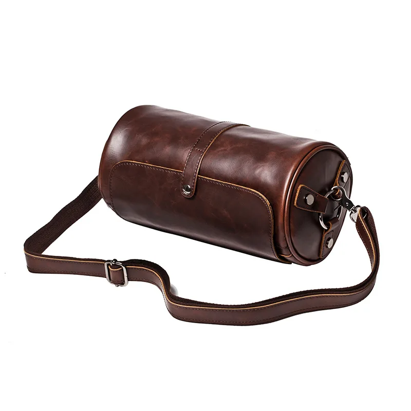 Men's Vintage Barrel Shoulder Bag - Image 7