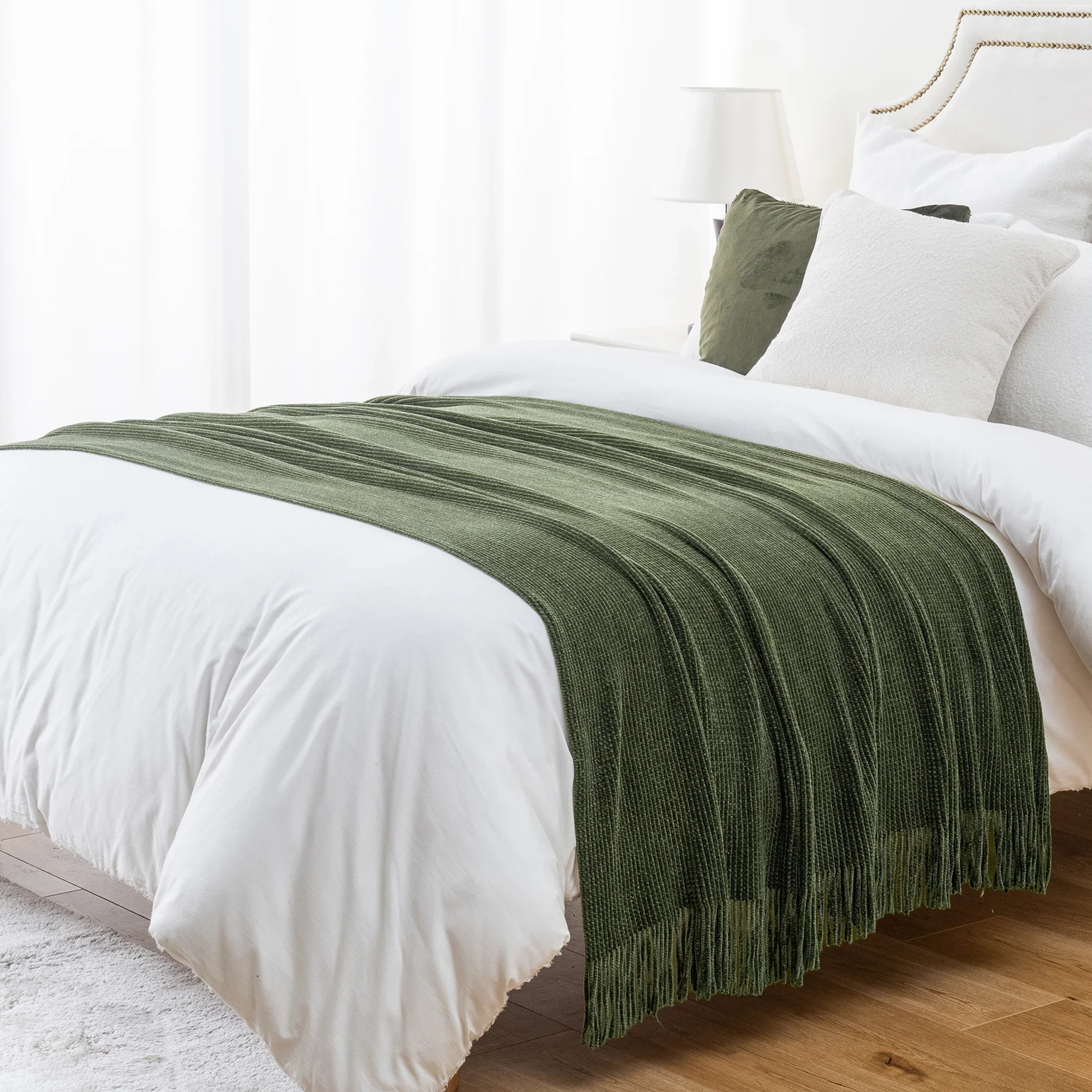 Moss Stitch Chenille Throw - Image 10