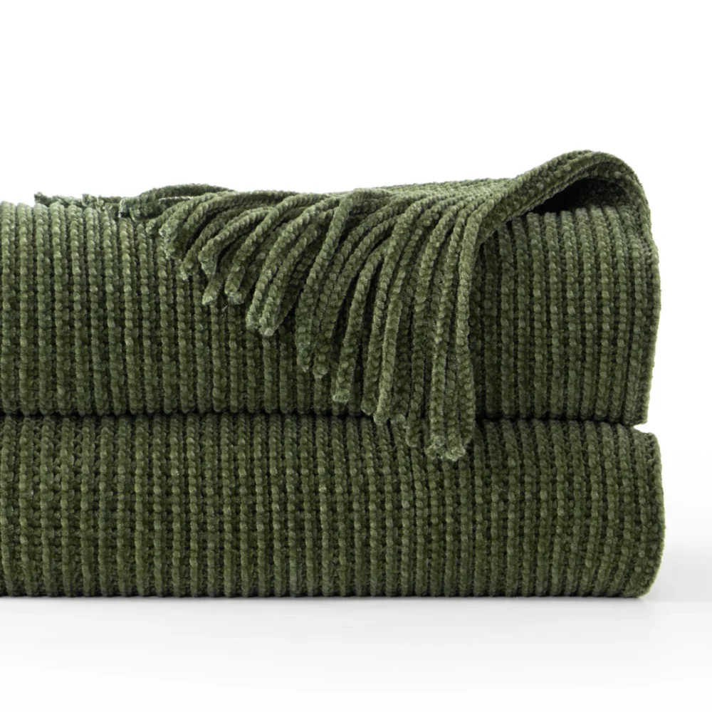 Moss Stitch Chenille Throw - Image 2