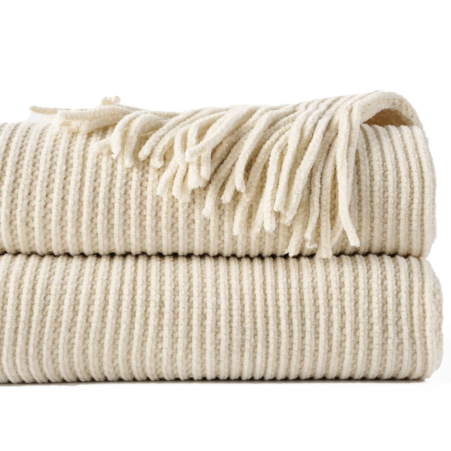 Moss Stitch Chenille Throw - Image 4