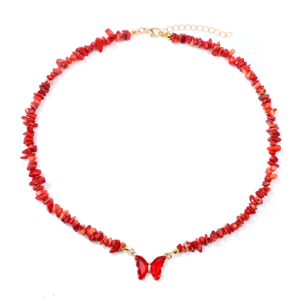Natural Butterfly Gem Necklace - Image 13