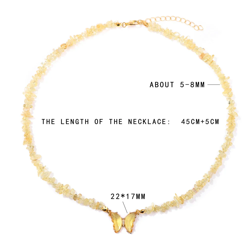 Natural Butterfly Gem Necklace - Image 15
