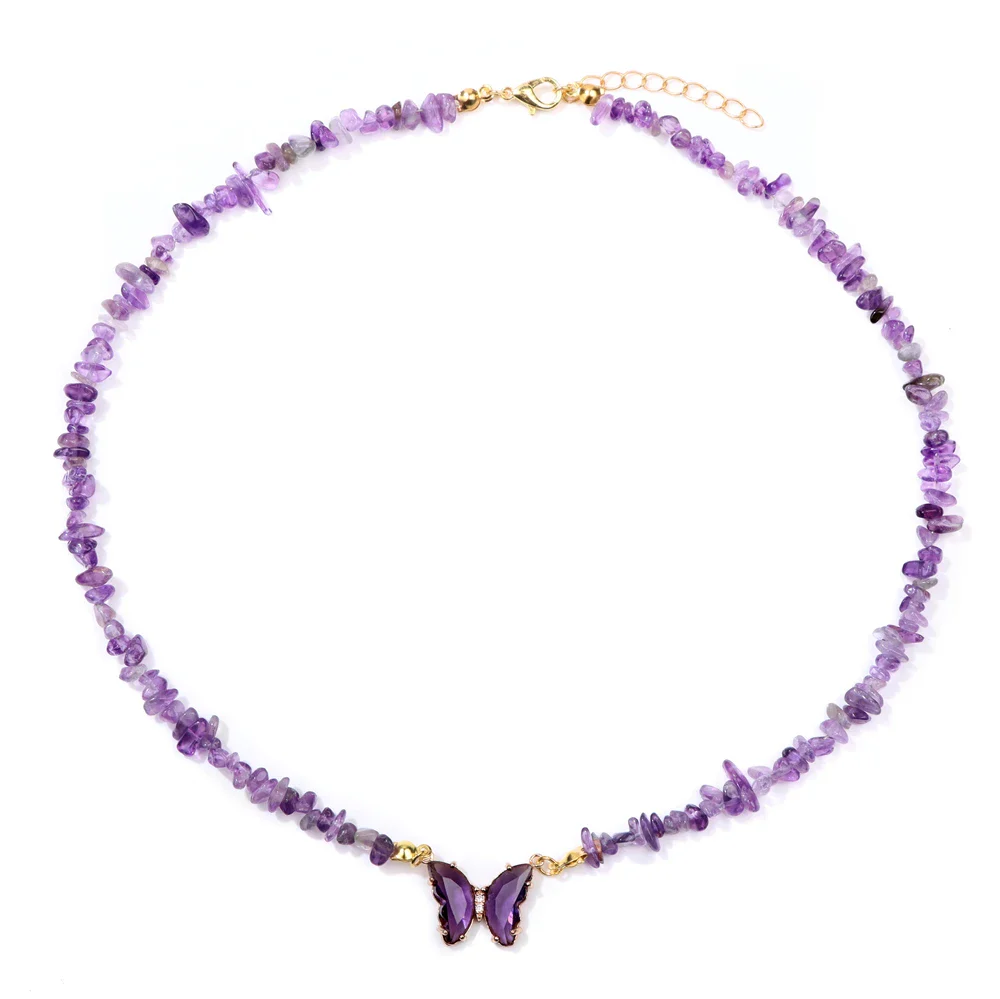 Natural Butterfly Gem Necklace - Image 3