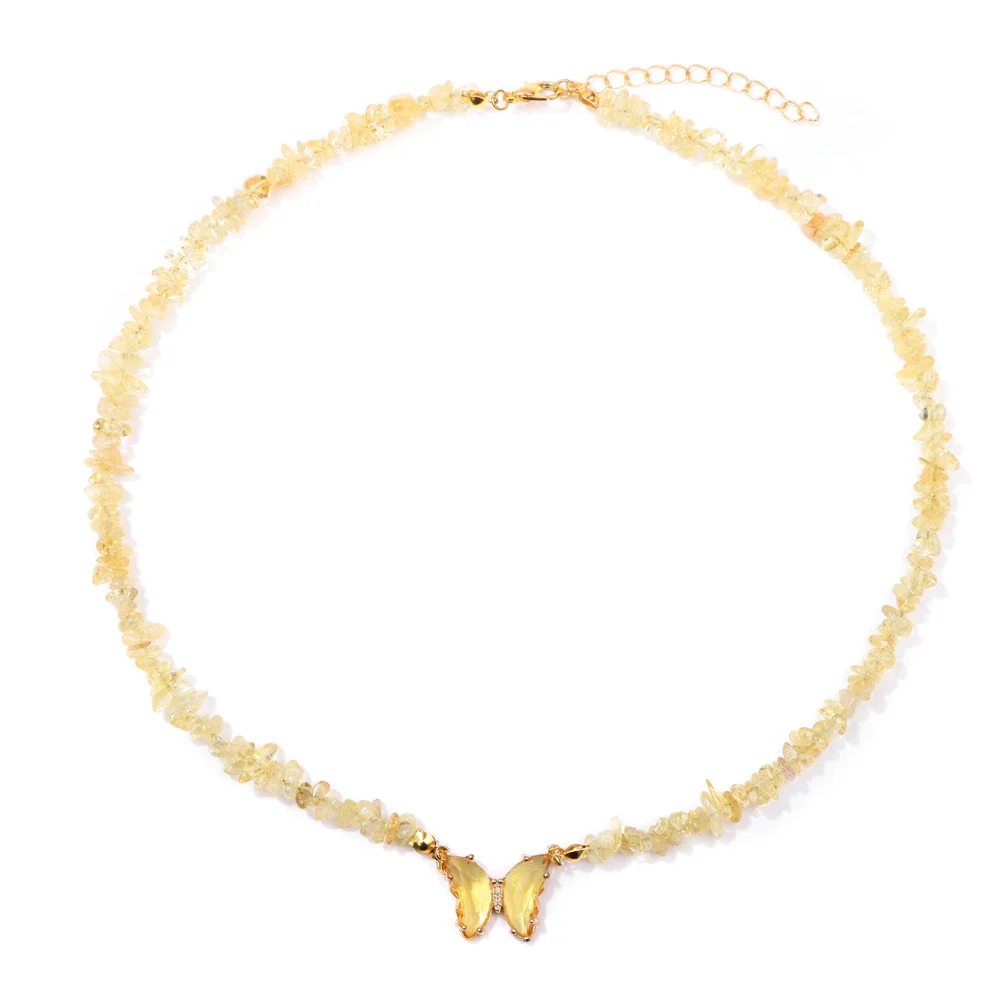 Natural Butterfly Gem Necklace - Image 4