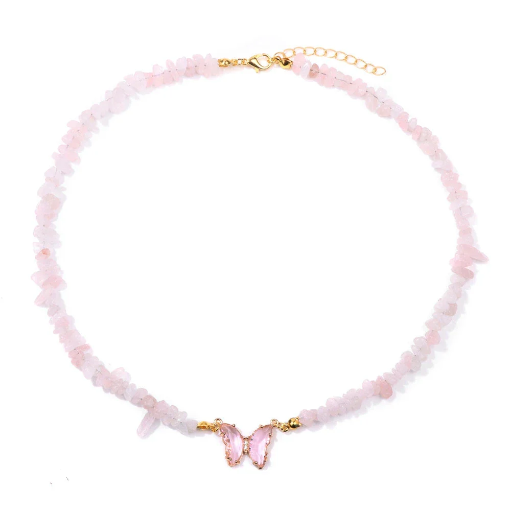 Natural Butterfly Gem Necklace - Image 5