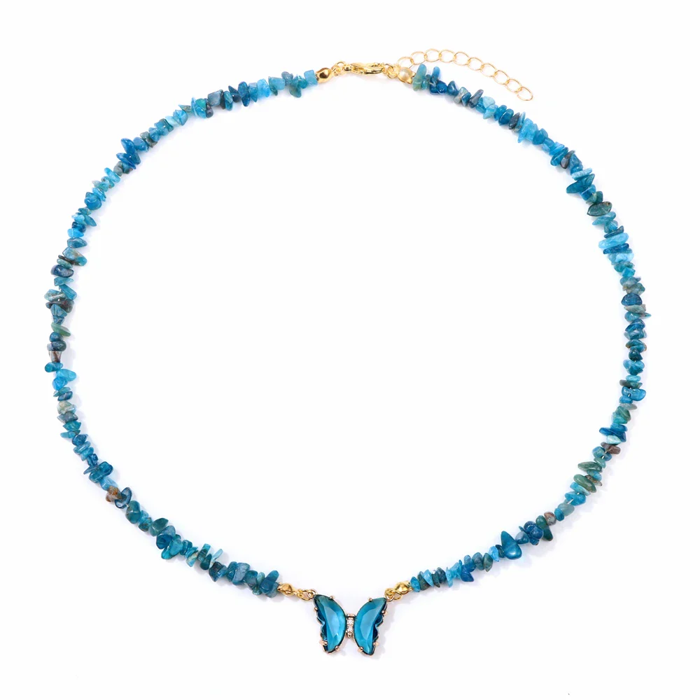 Natural Butterfly Gem Necklace - Image 8