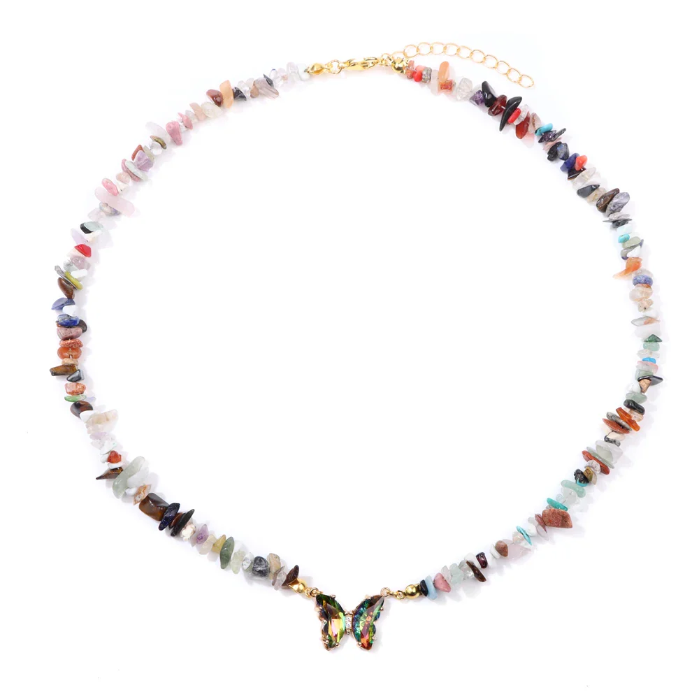 Natural Butterfly Gem Necklace - Image 9