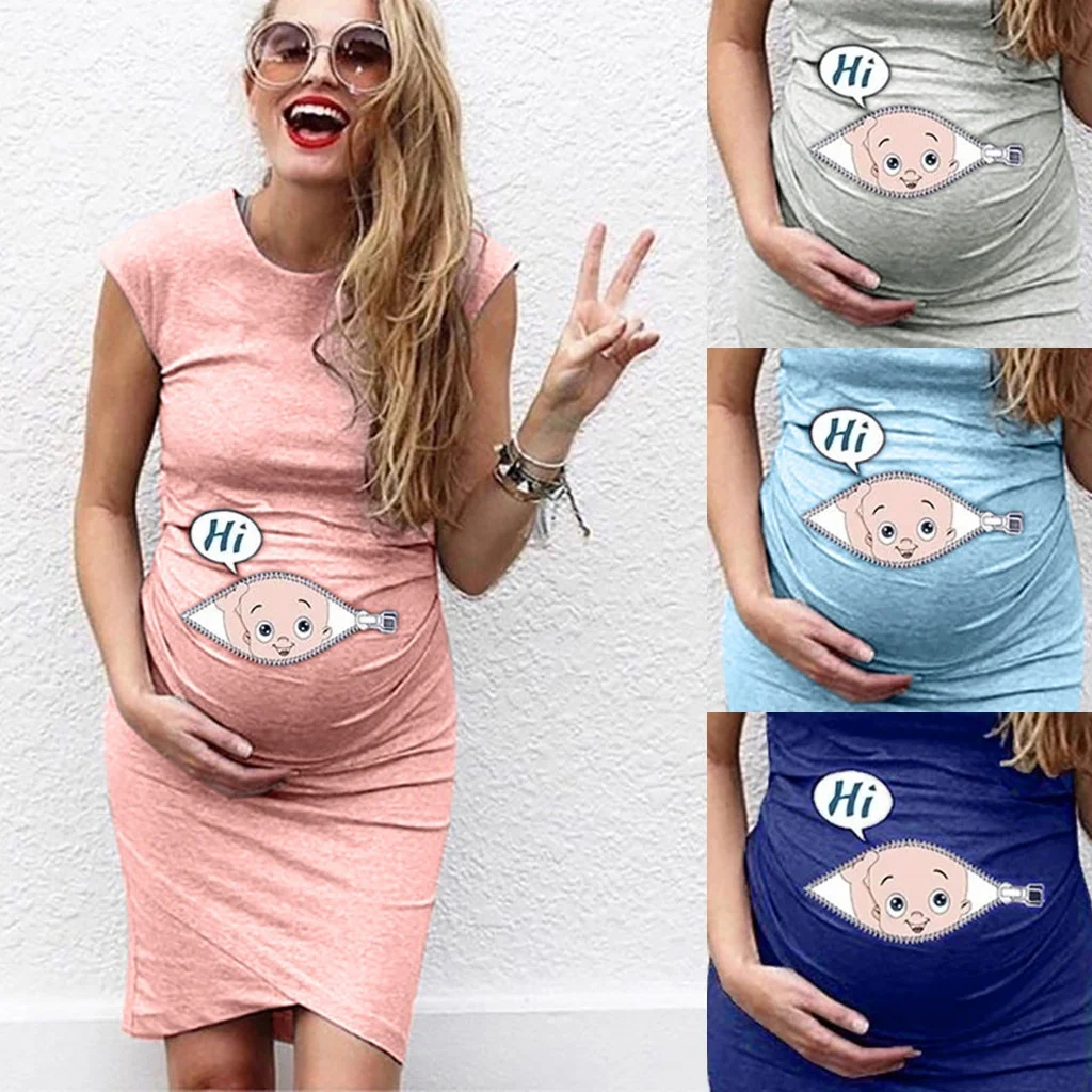 Peek-a-Boo Maternity Dress