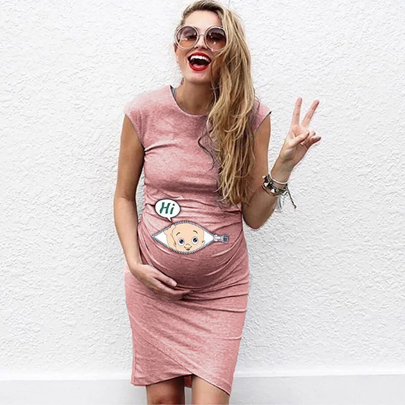 Peek-a-Boo Maternity Dress - Image 2