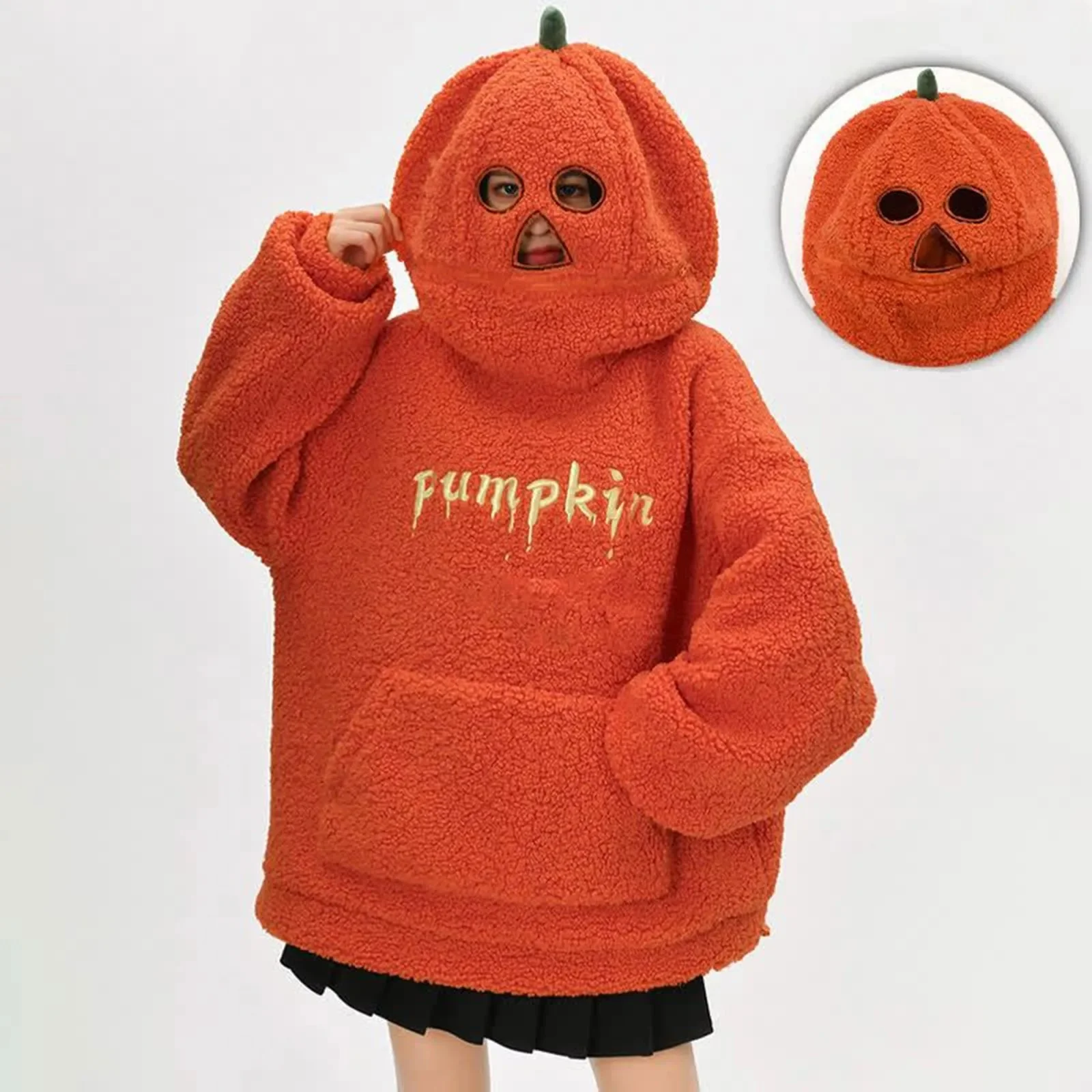 Pumpkin Plush Hoodie - Image 3