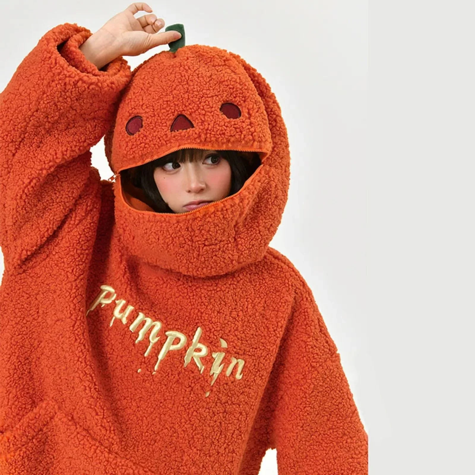 Pumpkin Plush Hoodie - Image 4