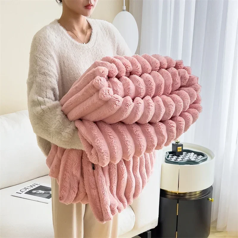 Purely Coral Fleece Blanket - Image 8