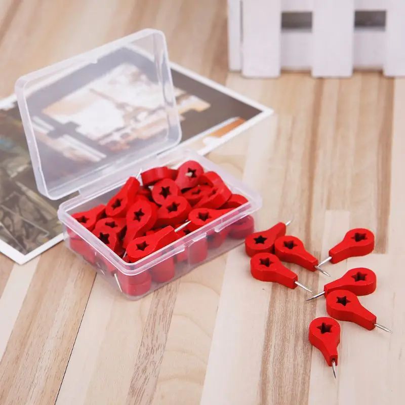 Red Wooden Adventure Pins - Image 4