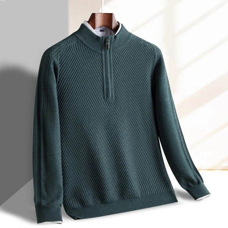 Refined Knit Half-Zip Sweater - Image 10