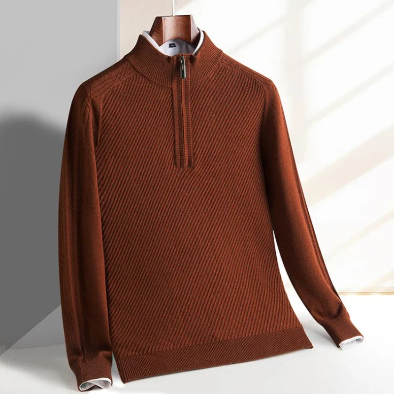Refined Knit Half-Zip Sweater - Image 7