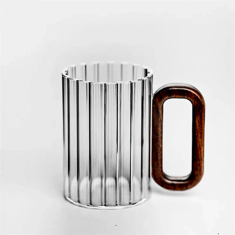 Rustic Ribbed Glass Mug - Image 5