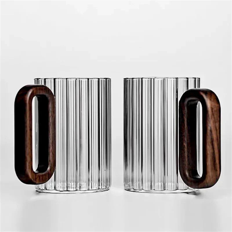 Rustic Ribbed Glass Mug - Image 6