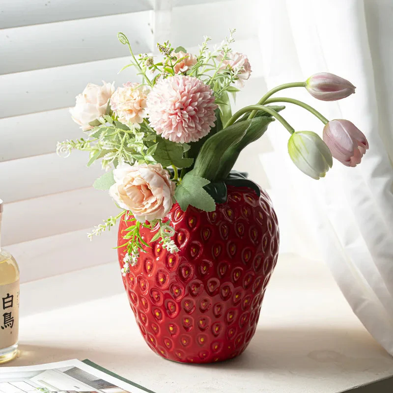 Strawberry Ceramic Vase - Image 7
