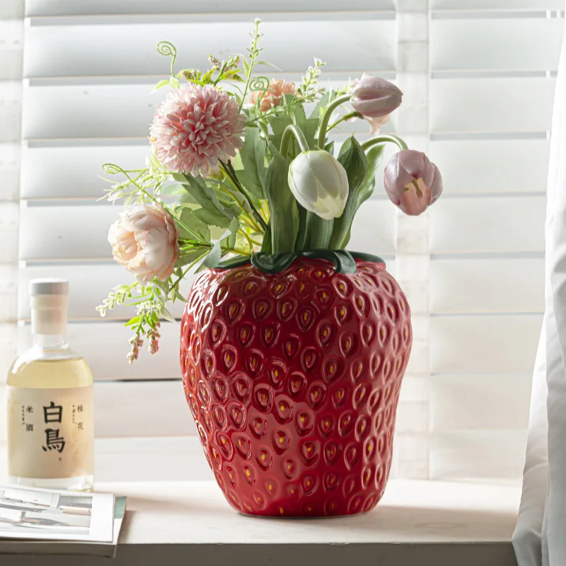 Strawberry Ceramic Vase - Image 8