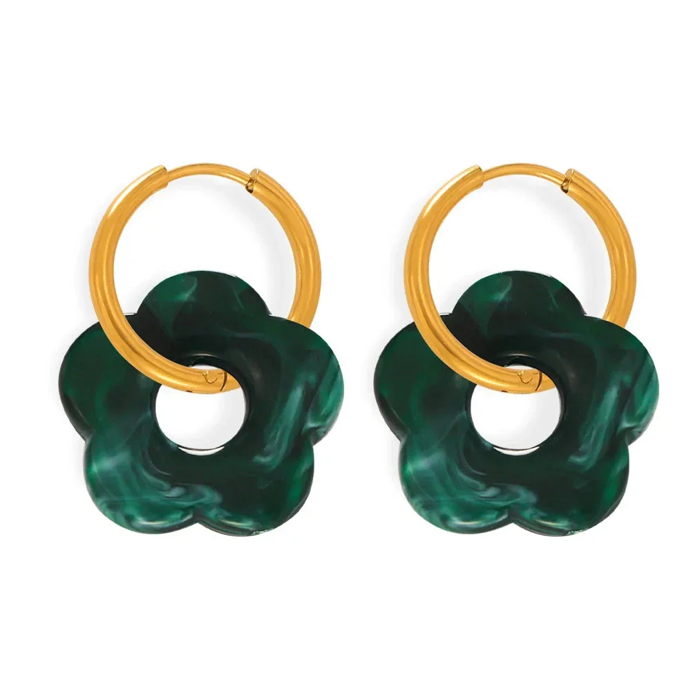 Sunburst Hoop Earrings - Image 7