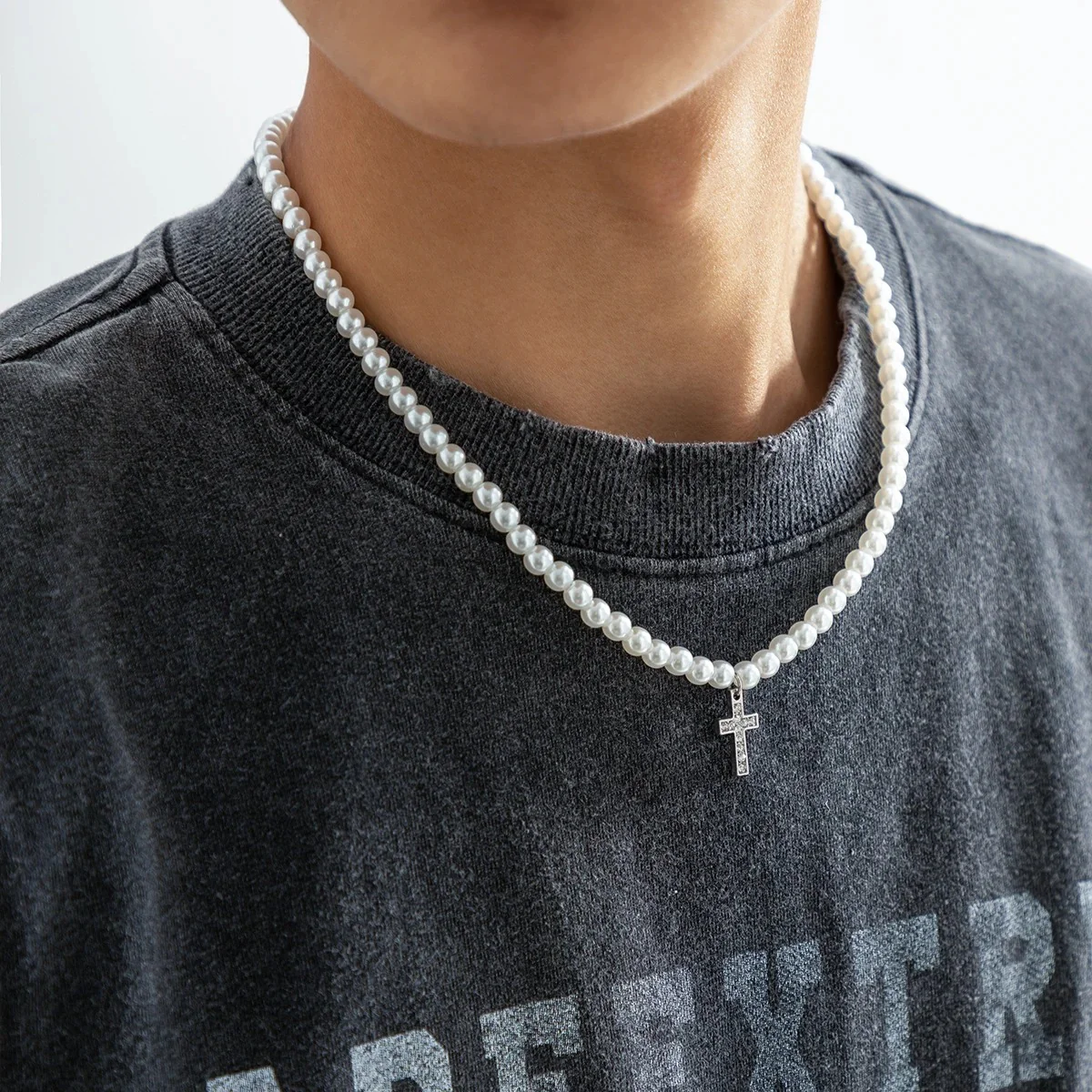 Titan Craft Pearl Cross Chain - Image 5