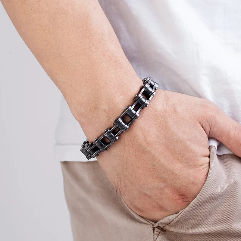 Titan Craft Vintage Black Chain Bracelet - Image 2