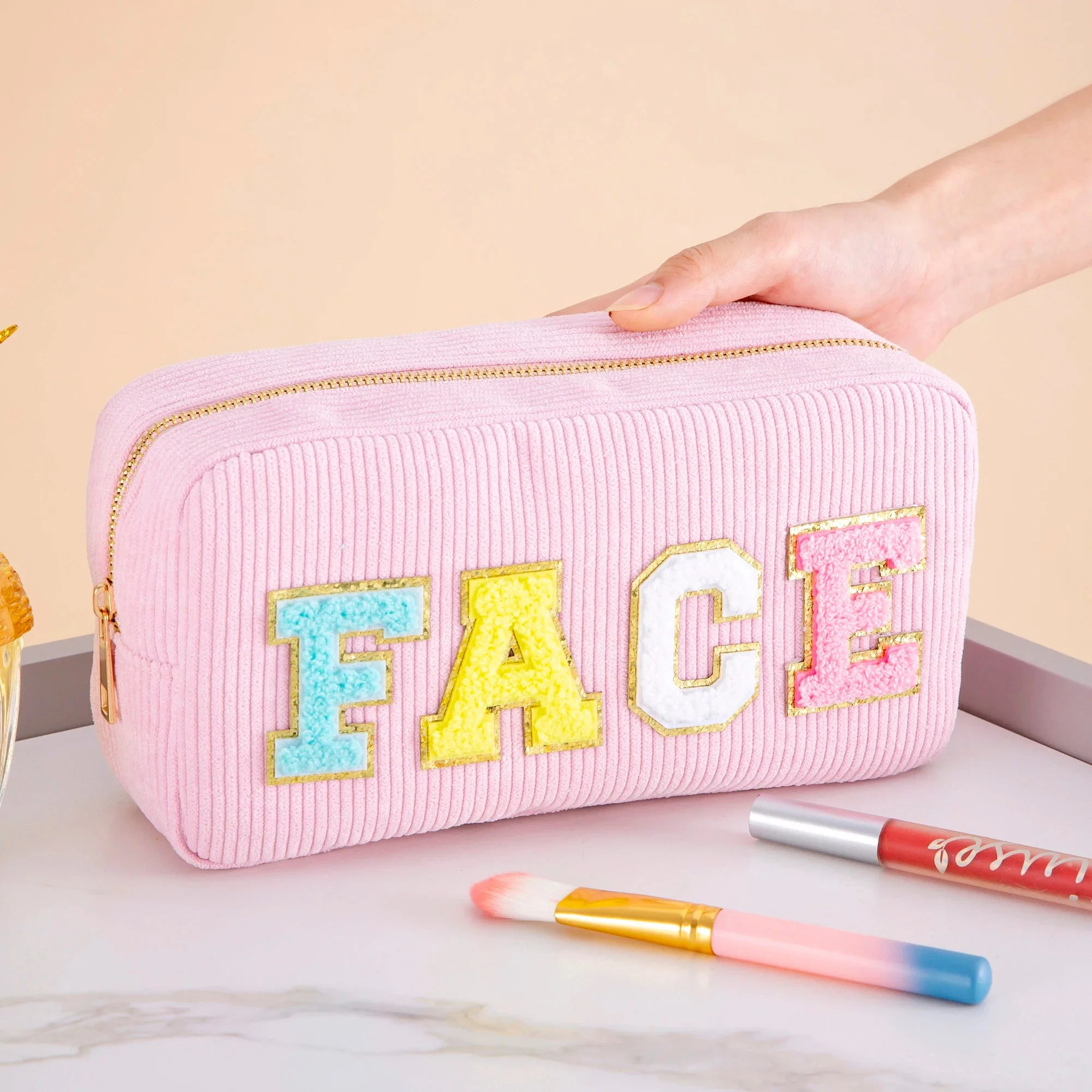 Varsity Pastel Cosmetic Bag - Image 4