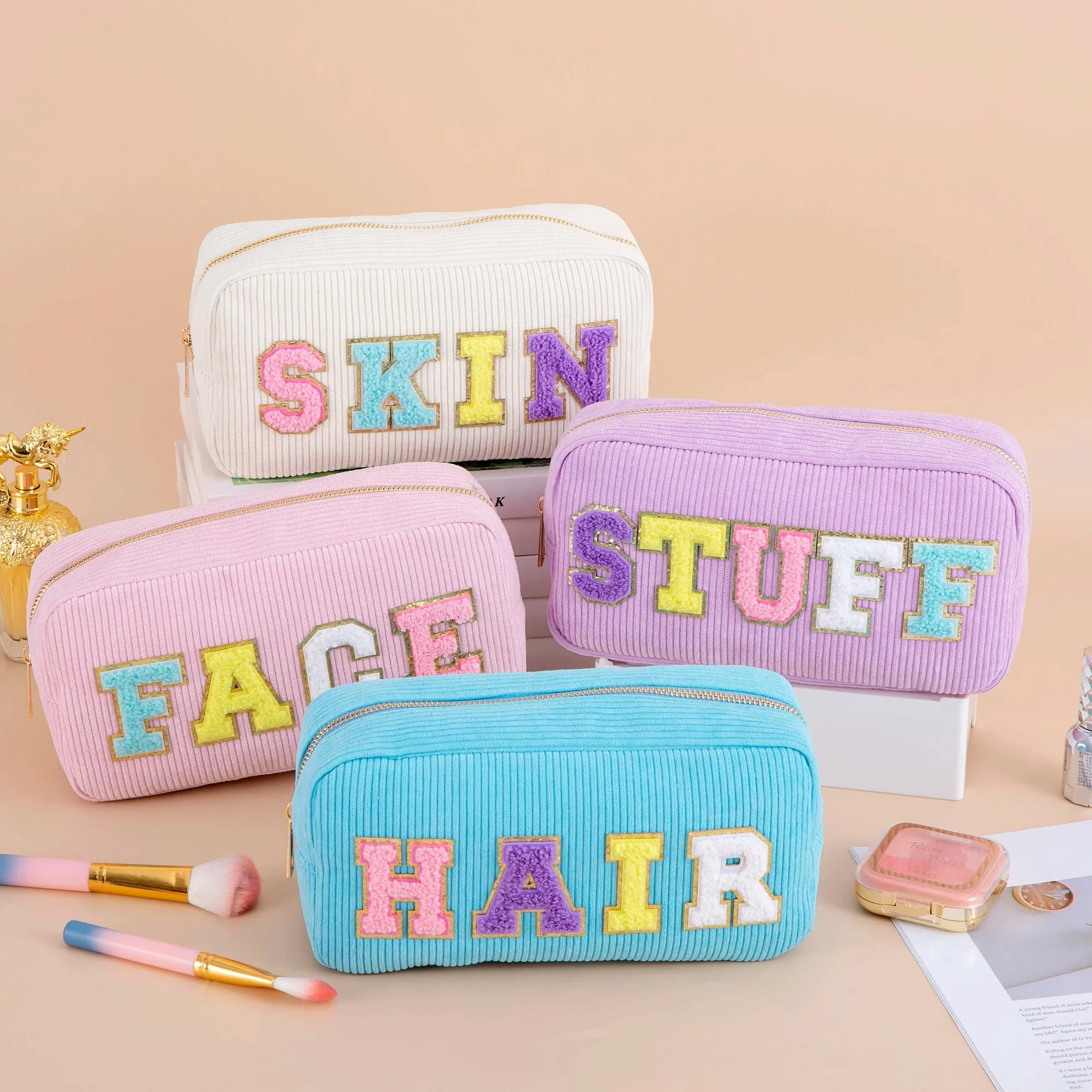 Varsity Pastel Cosmetic Bag - Image 7