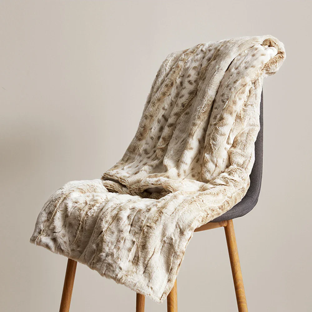White Leopard Throw
