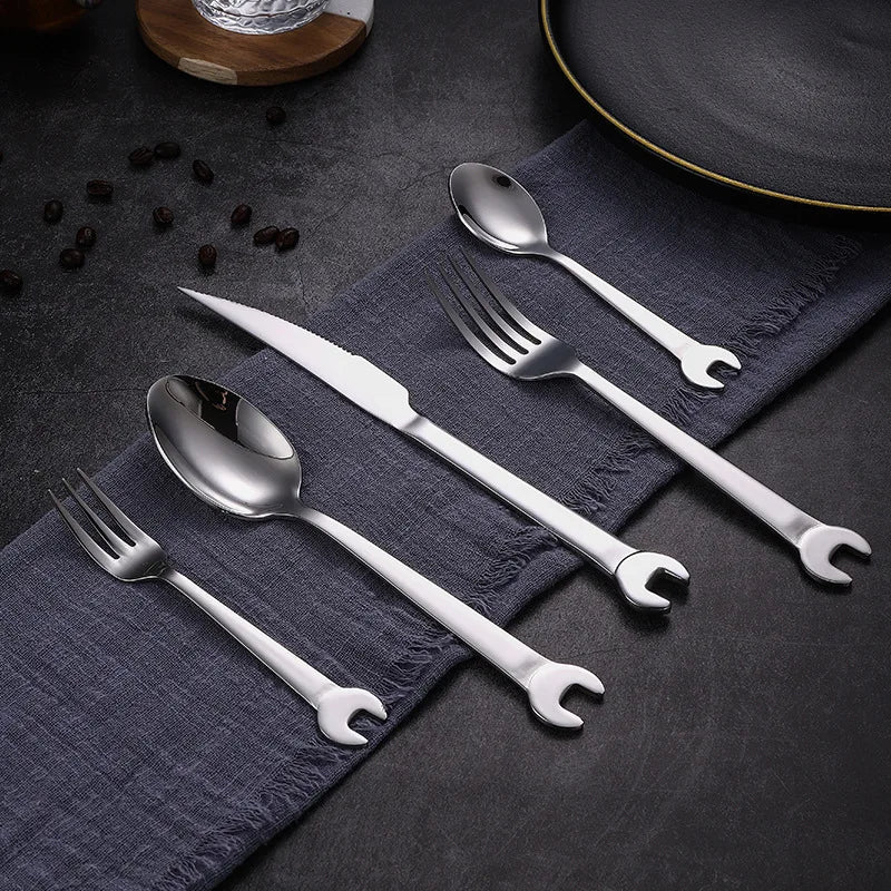 Wrench-Shaped Cutlery 6-Piece Set - Image 4
